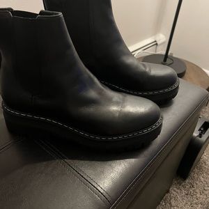 Marc Fisher Black Leather Chelsea Boots size 8
